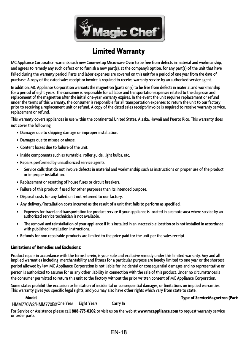 Imagen de la primera página del manual del dispositivo HMM770B2