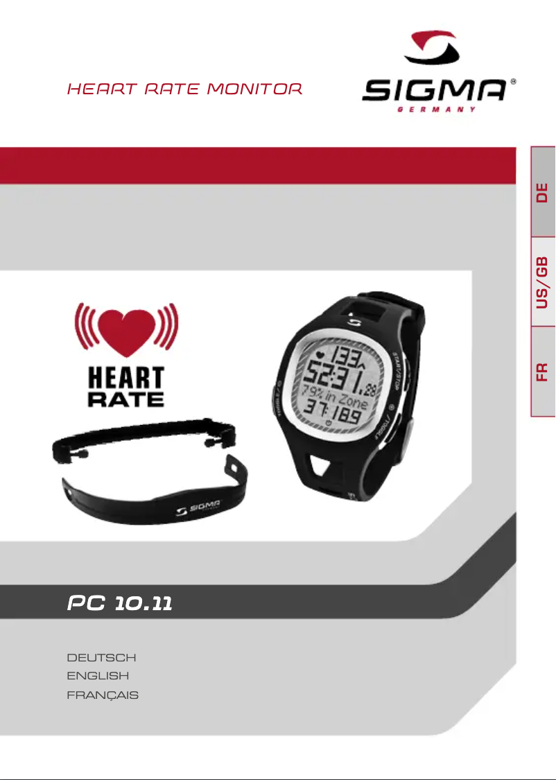 Página 1 del manual Manual de usuario Sigma Sport PC 10.11