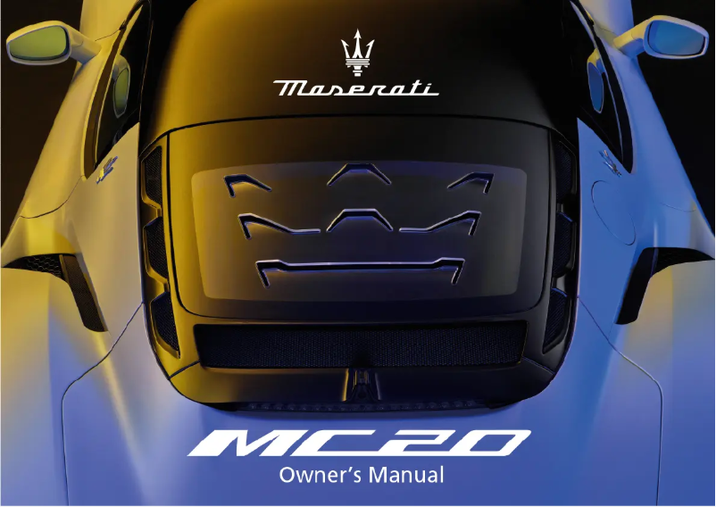 Página nº 1 - Manual de usuario Maserati MC20 (2022)