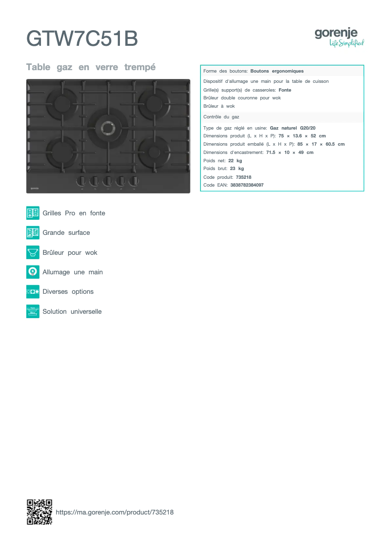 Imagen de la primera página del manual del dispositivo GTW7C51B