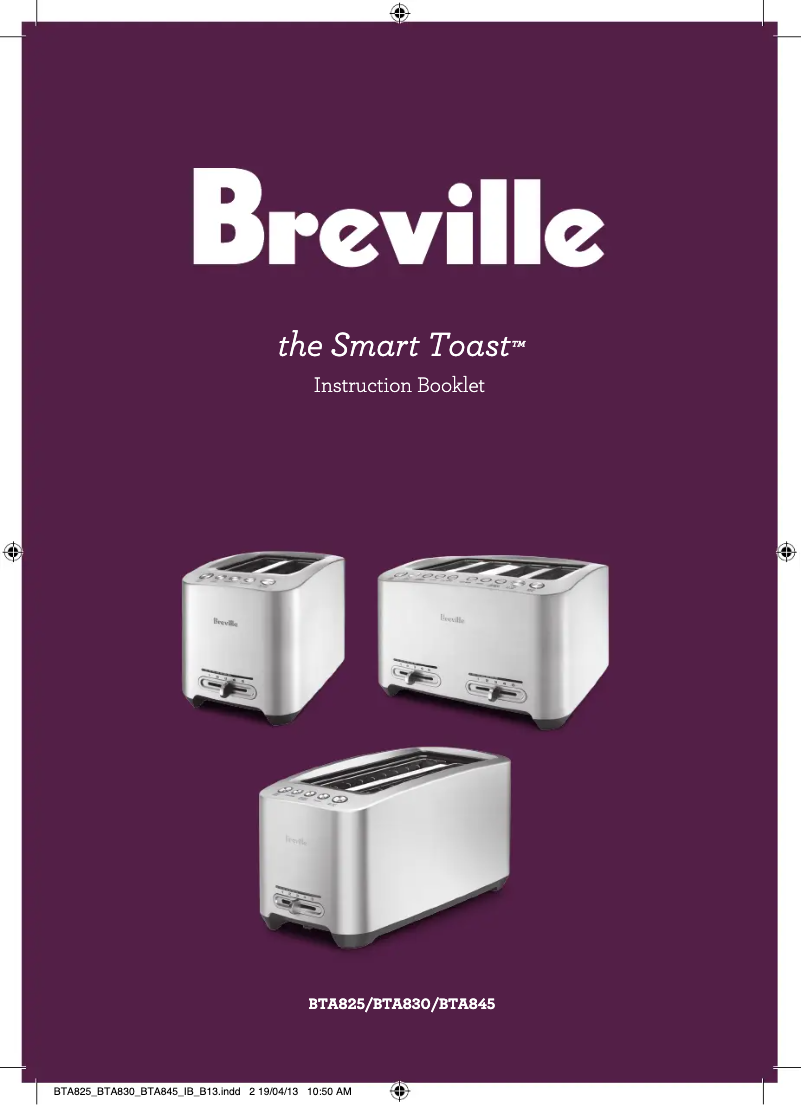 Imagen de la primera página del manual del dispositivo the Smart Toast BTA845