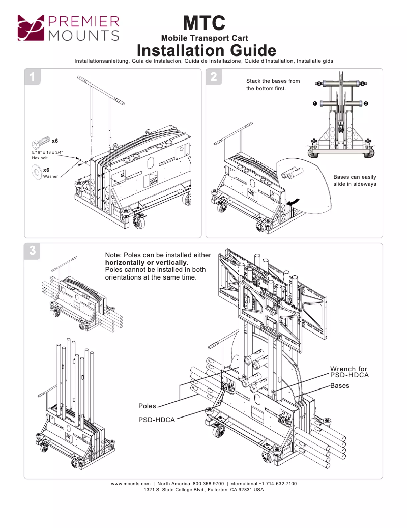 Página 1 del manual Manual de usuario Premier Mounts MTC-01
