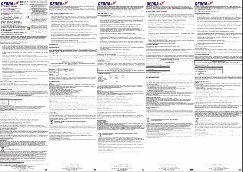 Imagen de la primera página del manual del dispositivo DED7531