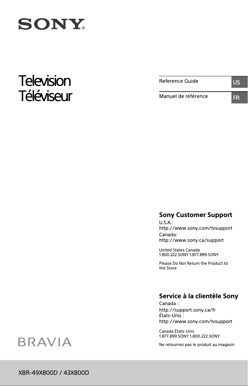 Página 1 del manual Manual de usuario Sony Bravia XBR-49X800D