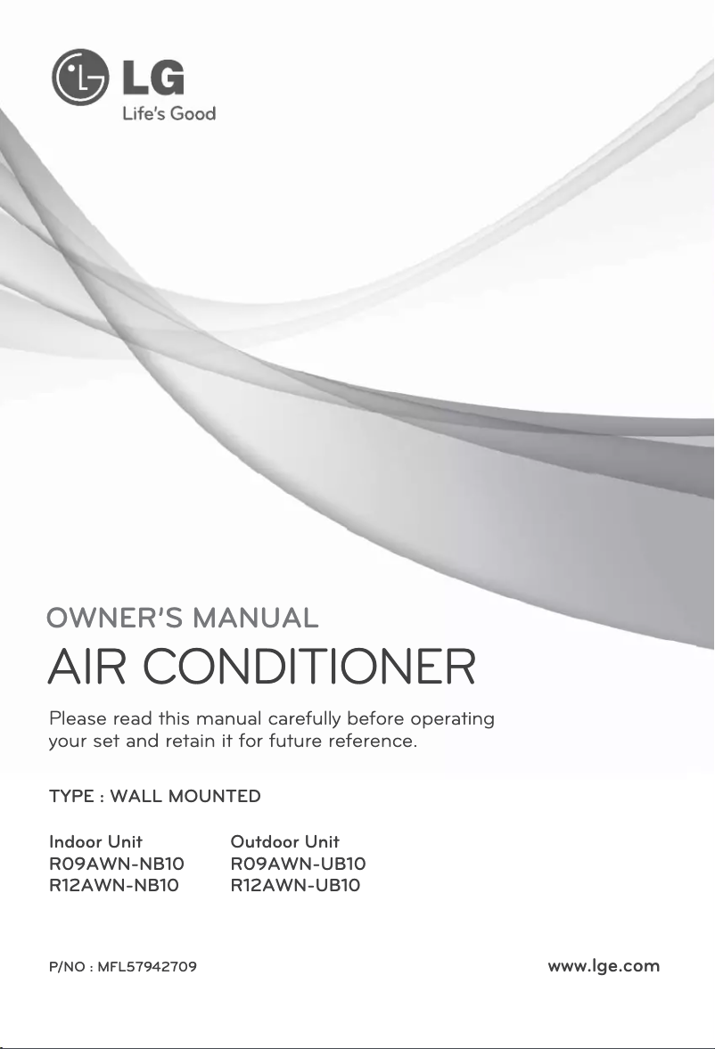 Página 1 del manual Manual de usuario LG R09AWN-UB10