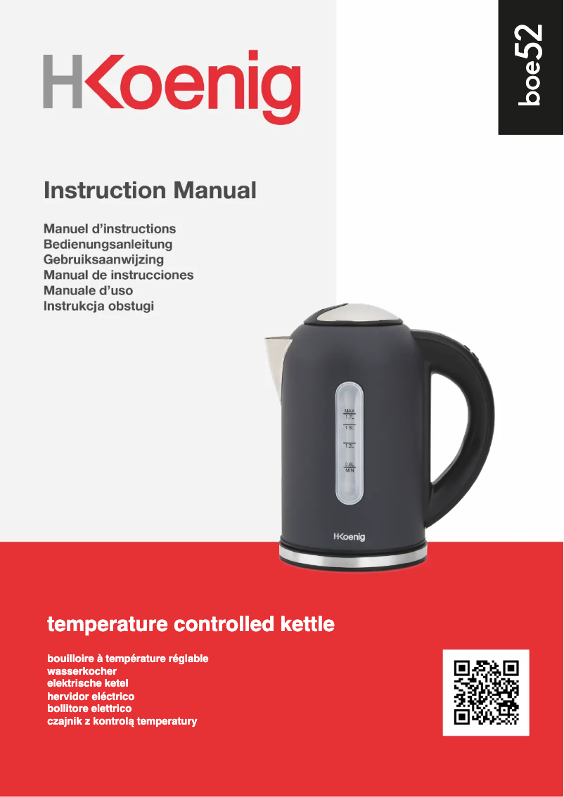 Imagen de la primera página del manual del dispositivo BOE52