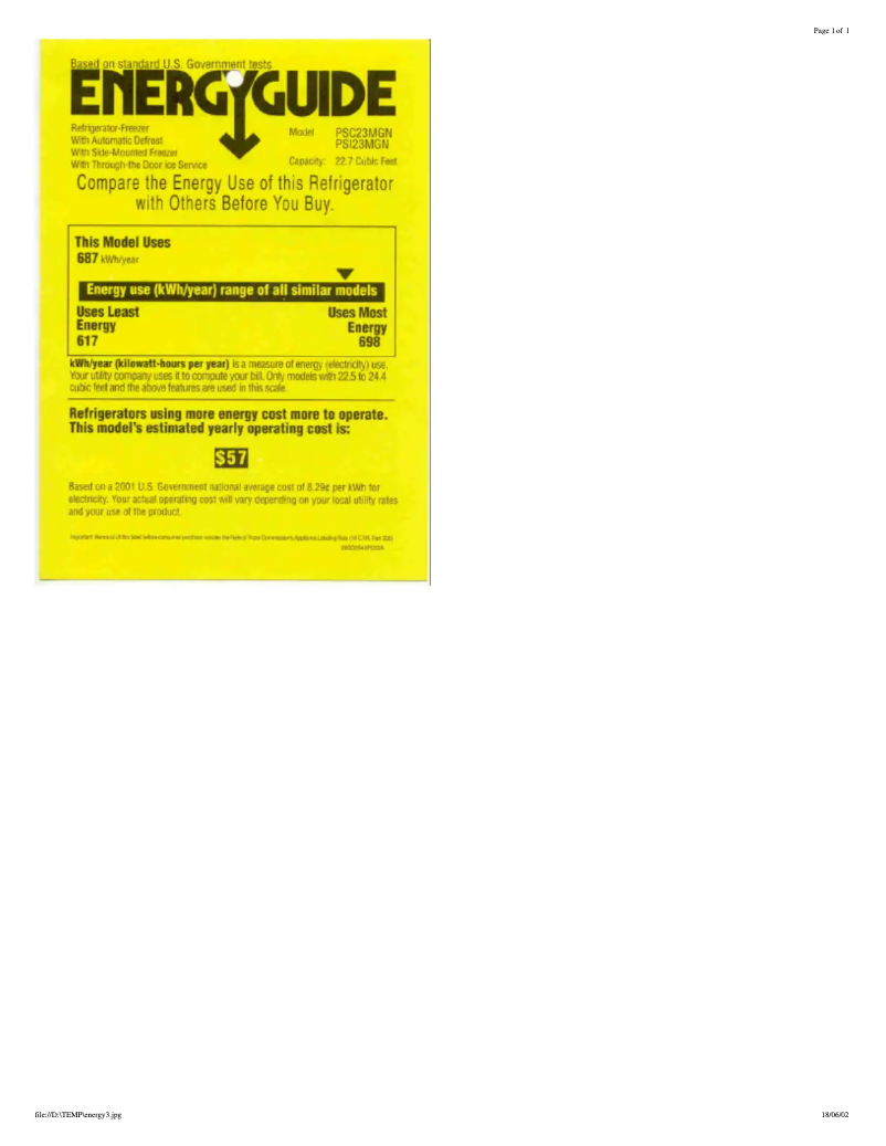 Imagen de la primera página del manual del dispositivo PSI23MGNBB