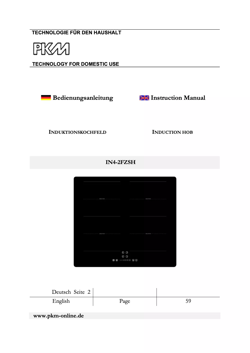 Imagen de la primera página del manual del dispositivo IN4-2FZSH