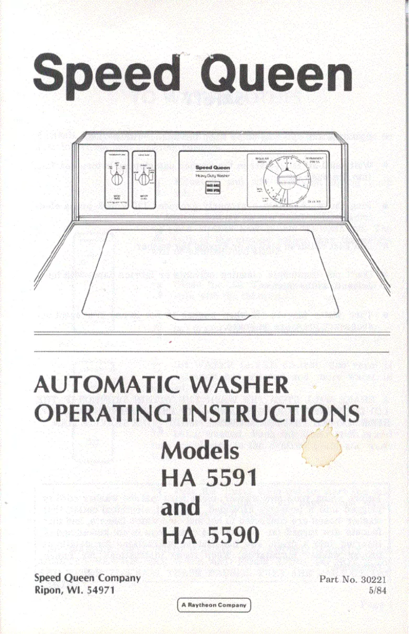 Imagen de la primera página del manual del dispositivo HA5590W