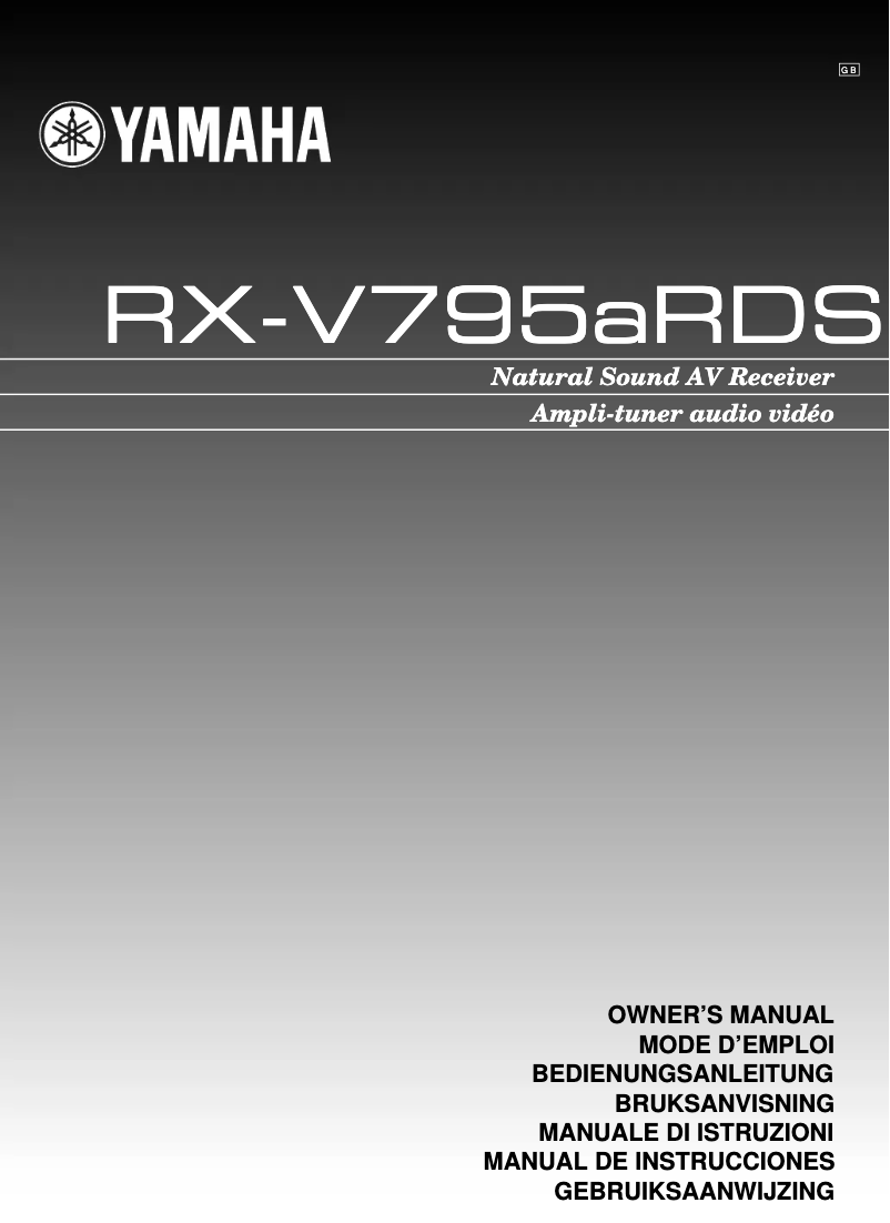 Página 1 del manual Manual de usuario Yamaha RX-V795ARDS