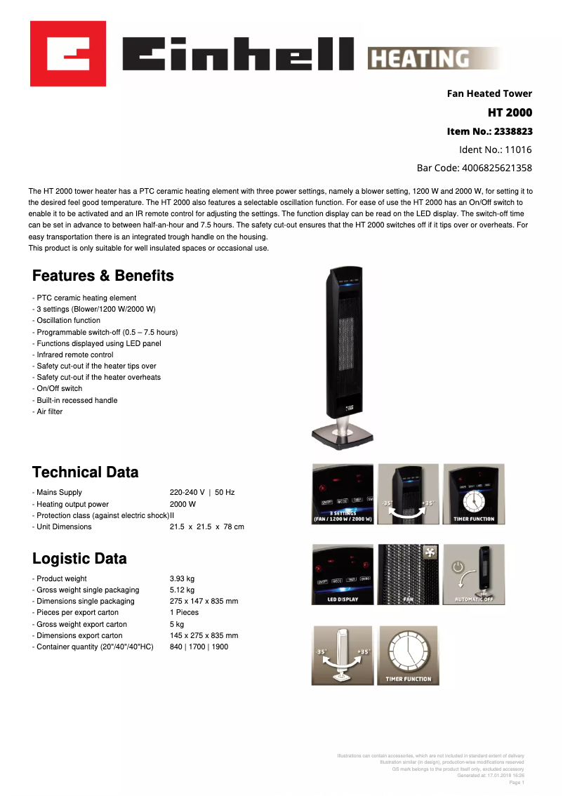 Imagen de la primera página del manual del dispositivo HT 2000