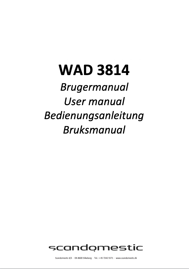 Imagen de la primera página del manual del dispositivo WAD 3814