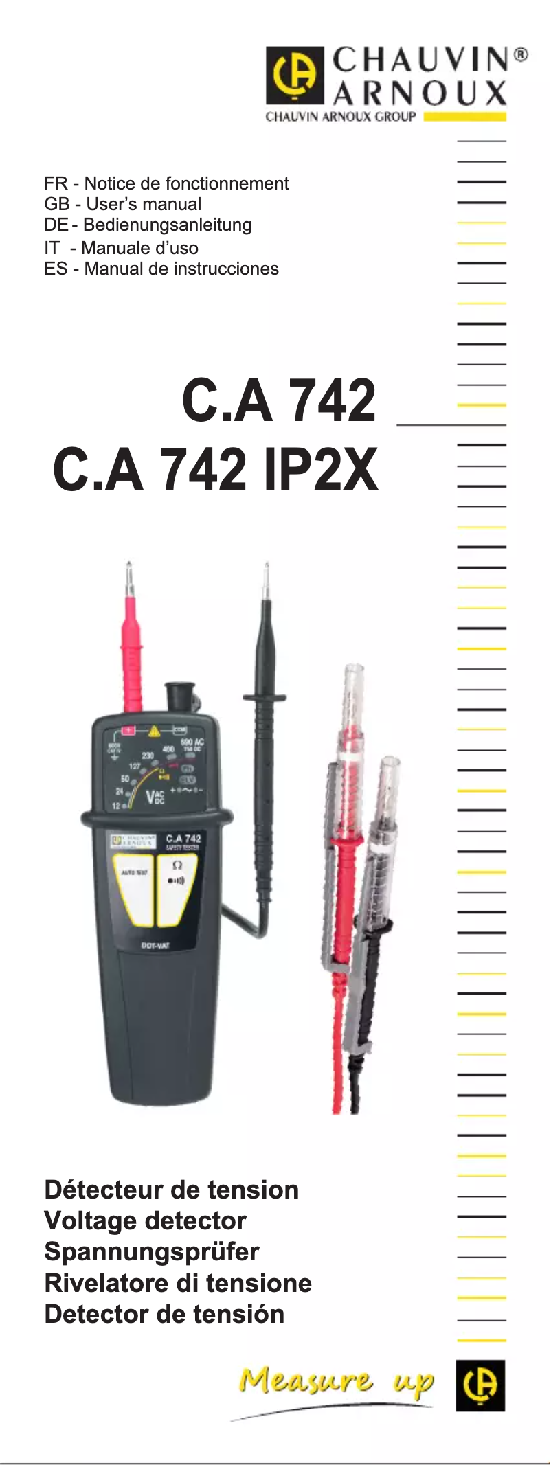 Página 1 del manual Manual de usuario Chauvin Arnoux C.A 742 IP2X