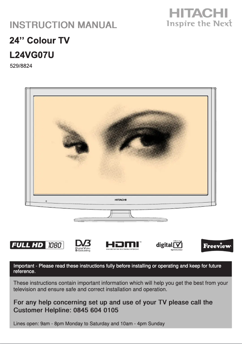 Imagen de la primera página del manual del dispositivo L24VG07U