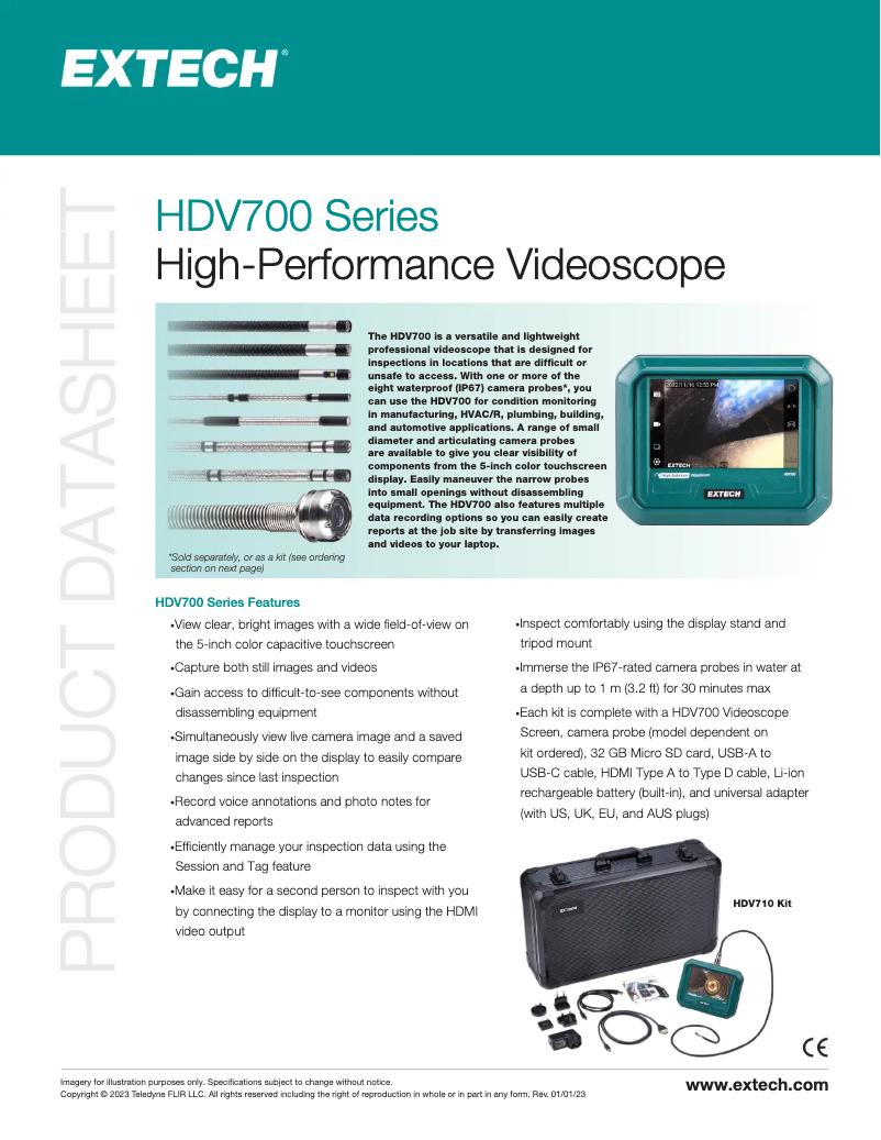 Imagen de la primera página del manual del dispositivo HDV700