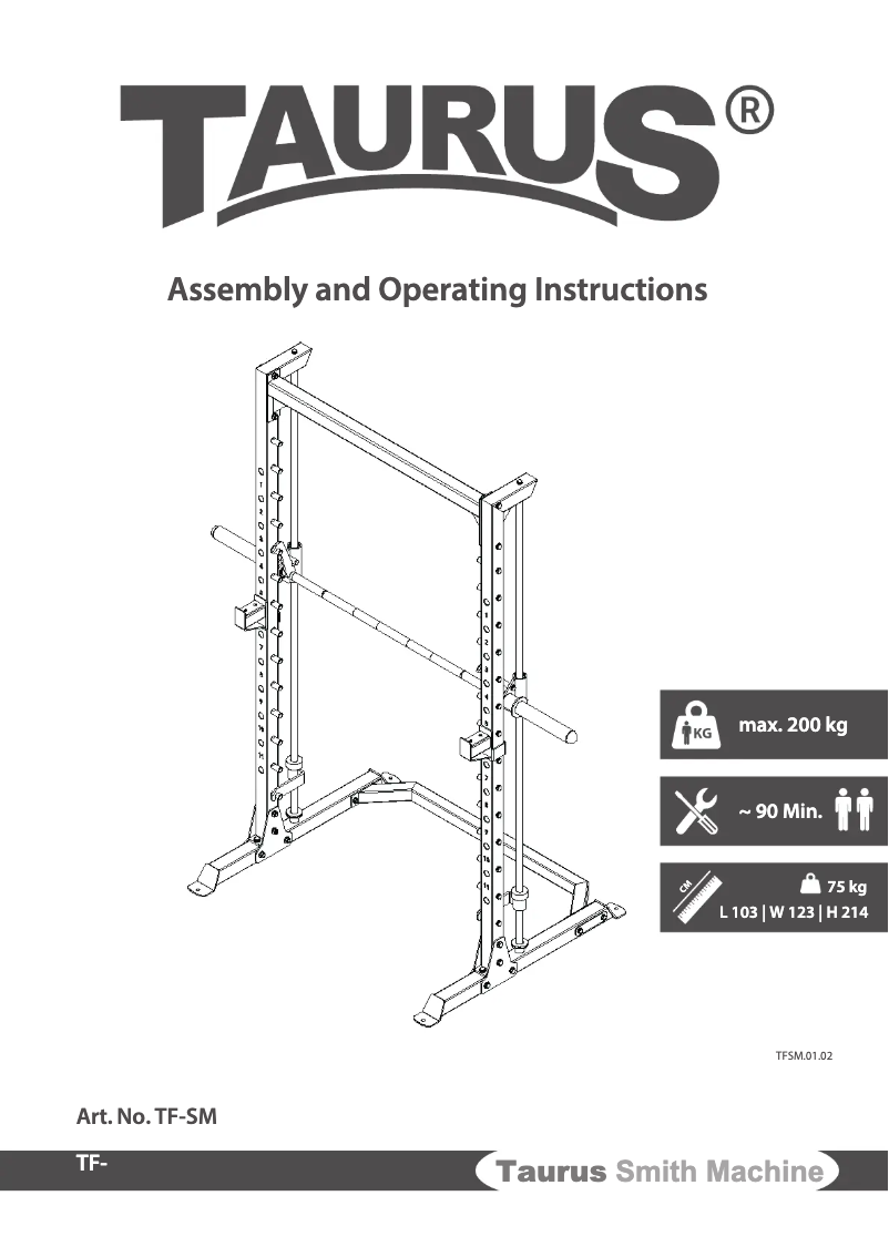 Página nº 1 - Manual de usuario Taurus Smith Machine