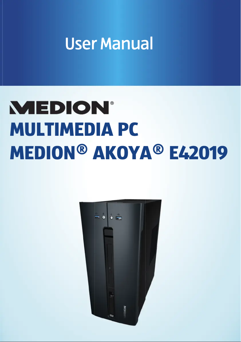 Imagen de la primera página del manual del dispositivo Akoya E42019 (MD 34280)