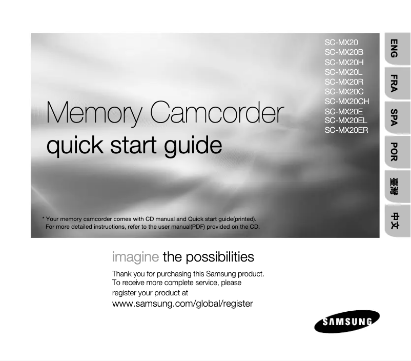 Página 1 del manual Manual de usuario Samsung SC-MX20L