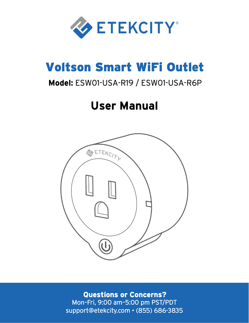 Página 1 del manual Manual de usuario Etekcity ESW01-USA-R6P