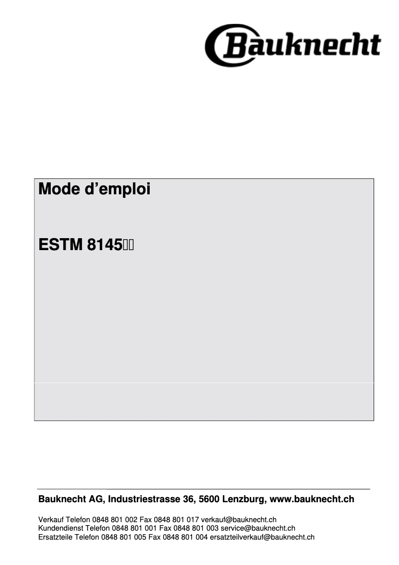 Imagen de la primera página del manual del dispositivo ESTM 8145 IXL