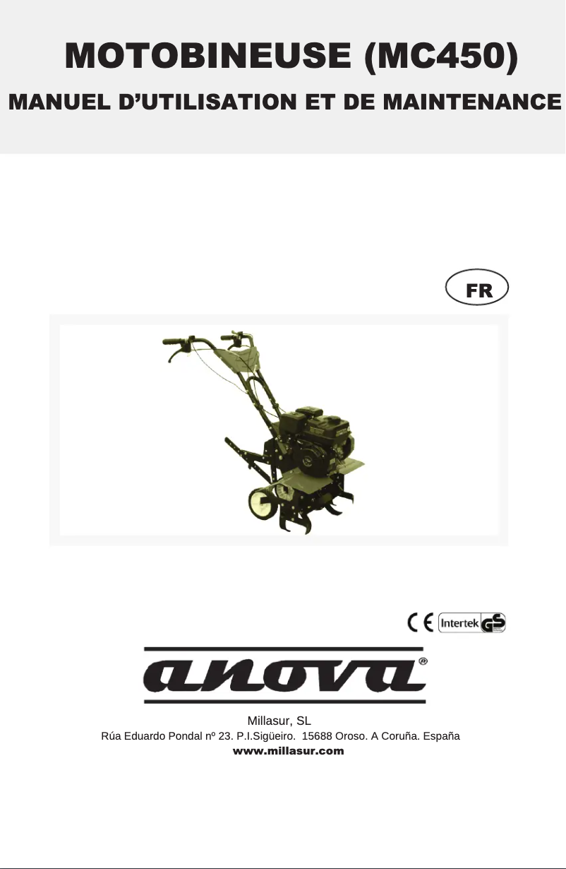 Imagen de la primera página del manual del dispositivo MC450