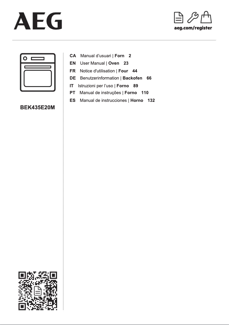 Imagen de la primera página del manual del dispositivo BEK435E20M