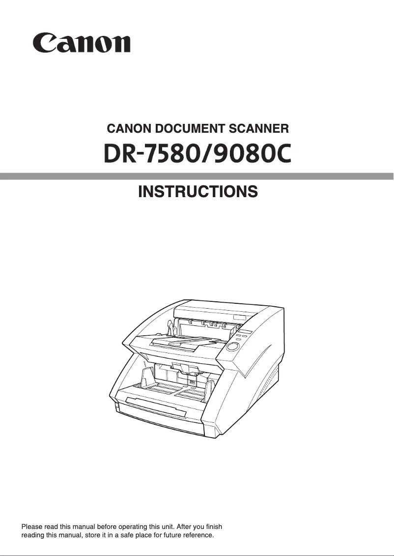 Imagen de la primera página del manual del dispositivo imageFORMULA DR-758
