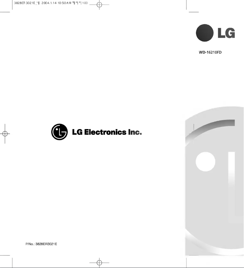 Página nº 1 - Manual de usuario LG WD-16101FD