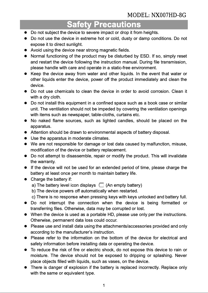 Imagen de la primera página del manual del dispositivo Premium 7 HD