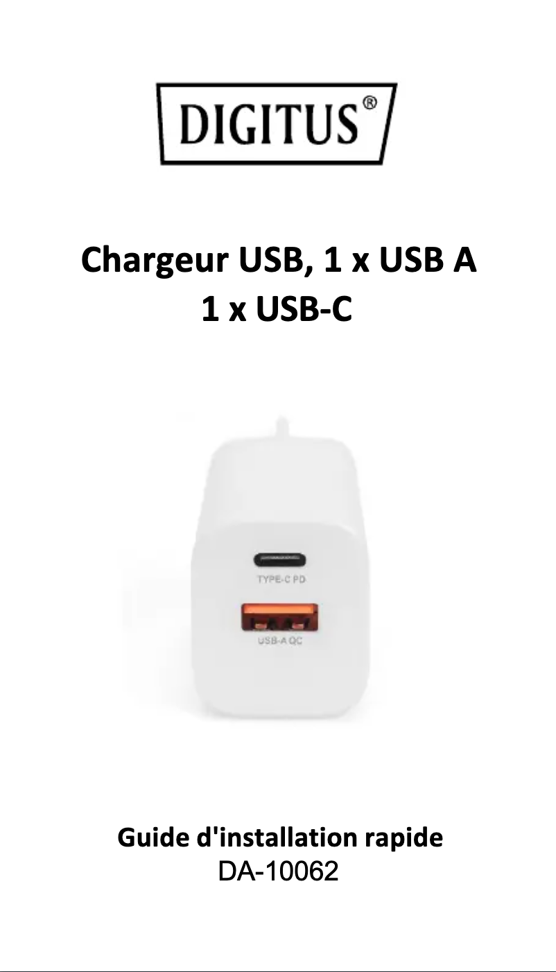 Imagen de la primera página del manual del dispositivo DA-10062