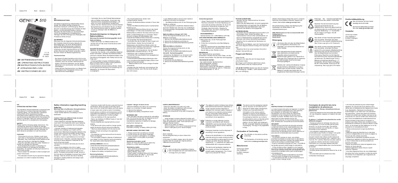 Imagen de la primera página del manual del dispositivo 510