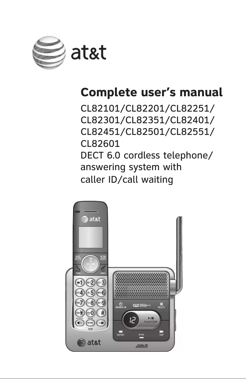 Página 1 del manual Manual de usuario AT&T CL82201