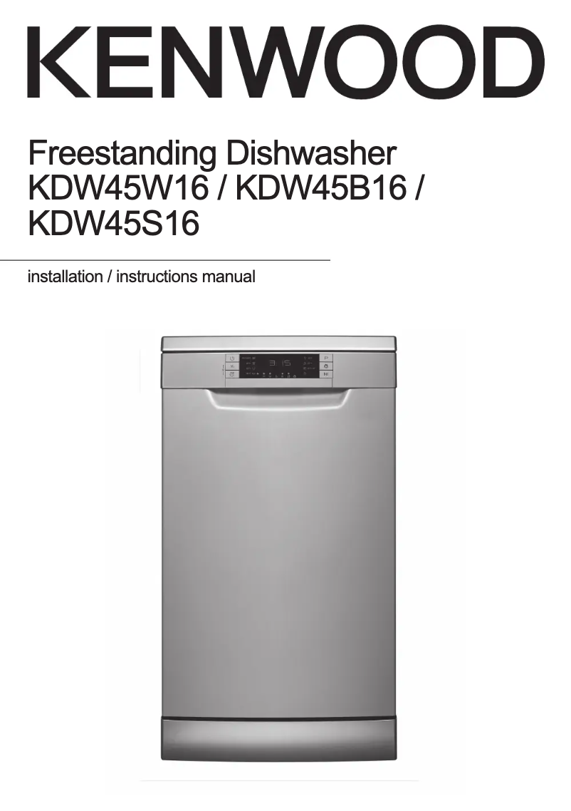 Página 1 del manual Manual de usuario Kenwood KDW45S16