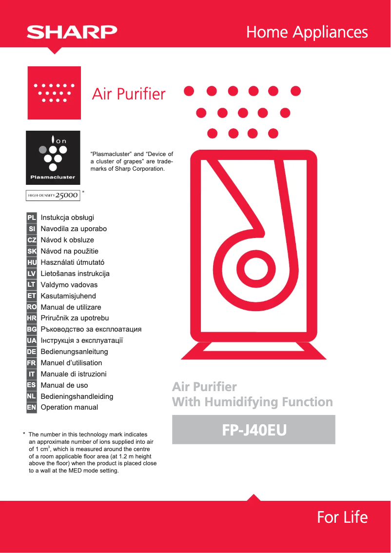 Imagen de la primera página del manual del dispositivo FPJ40EUW