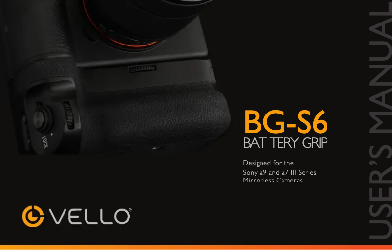 Página 1 del manual Manual de usuario Vello BG-S6