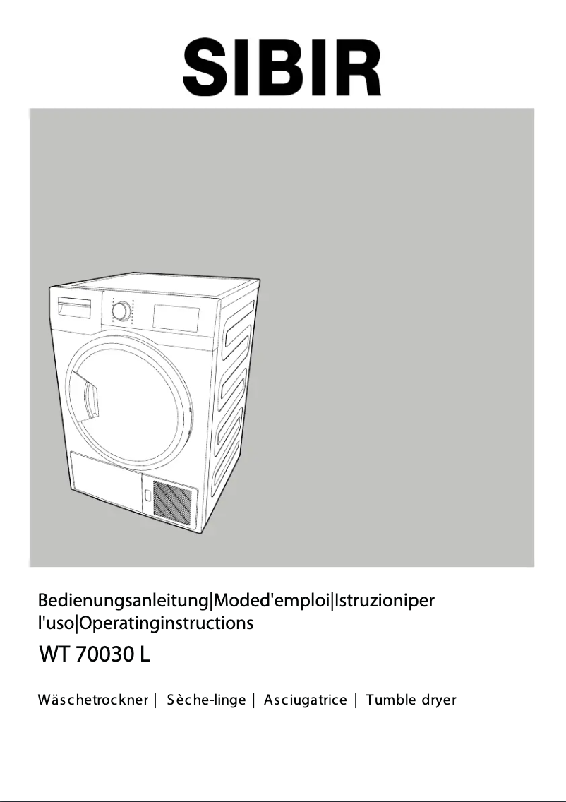 Página 1 del manual Manual de usuario SIBIR WT 70040 L