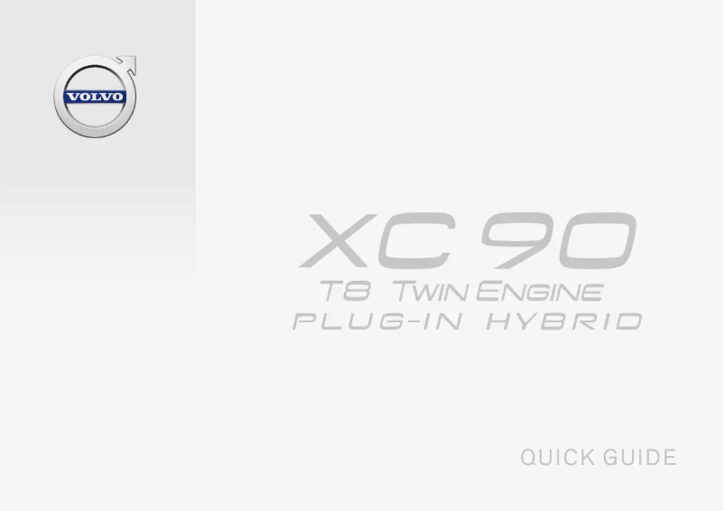 Imagen de la primera página del manual del dispositivo XC90 T8 Twin Engine Plug-In Hybrid (2017)