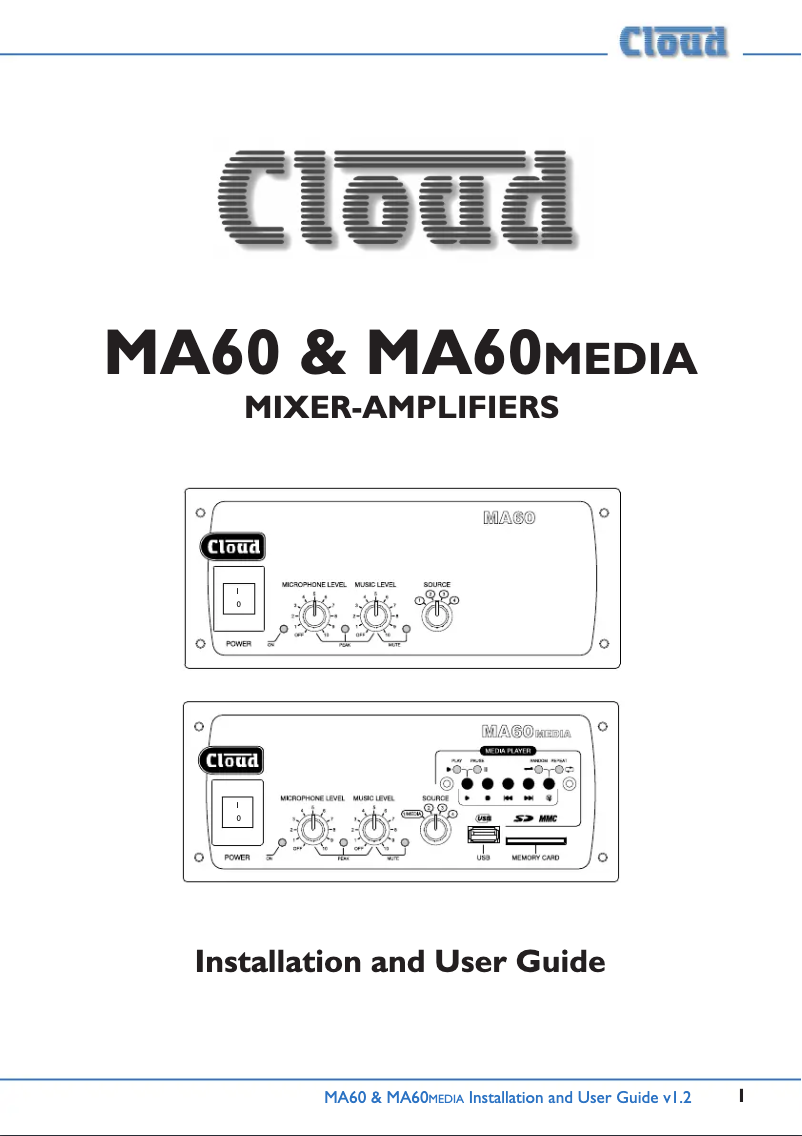Página nº 1 - Manual de usuario Cloud MA60