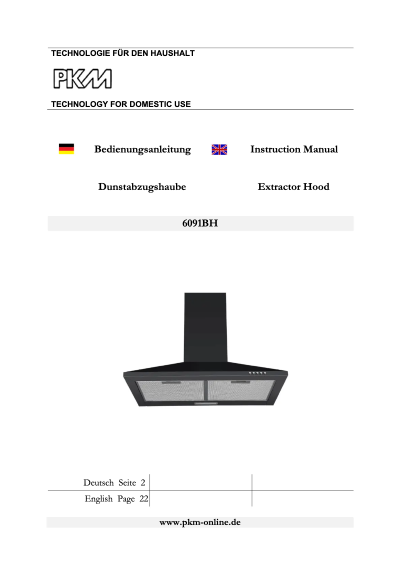 Imagen de la primera página del manual del dispositivo 6091BH