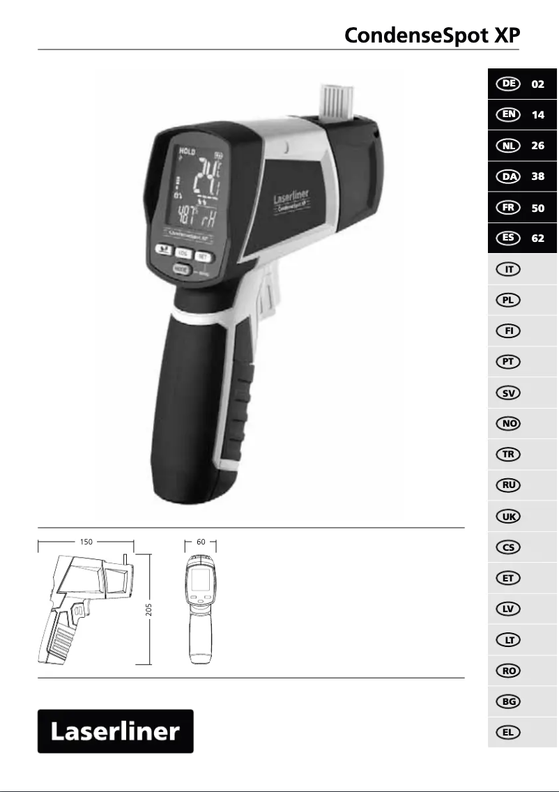 Imagen de la primera página del manual del dispositivo CondenseSpot XP