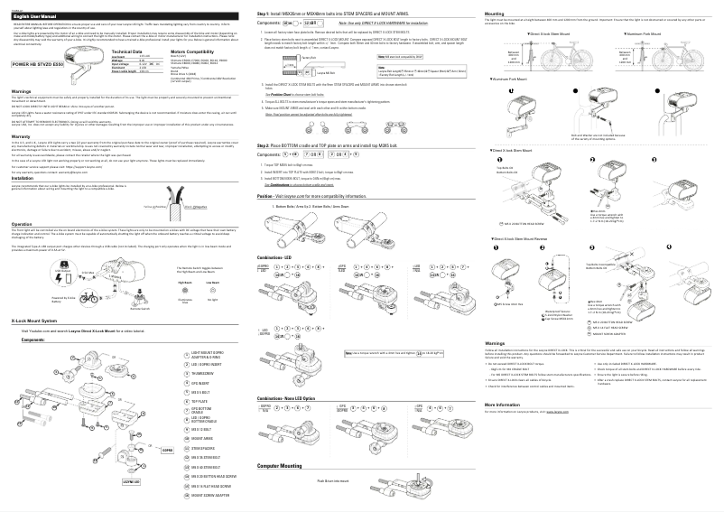 Imagen de la primera página del manual del dispositivo HB StVZO E550