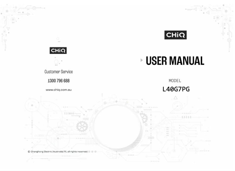 Imagen de la primera página del manual del dispositivo L40G7PG