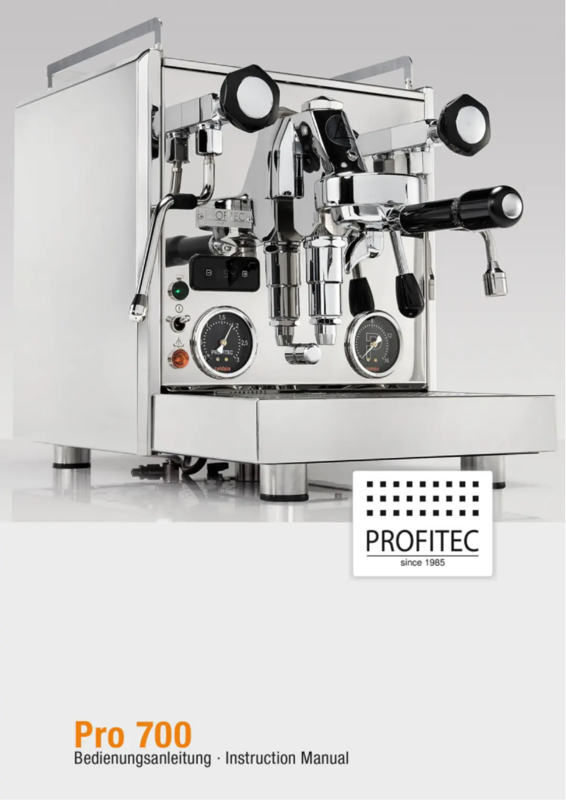 Página 1 del manual Manual de usuario Profitec Pro 700
