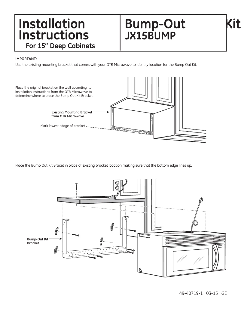 Imagen de la primera página del manual del dispositivo JX15BUMPBB