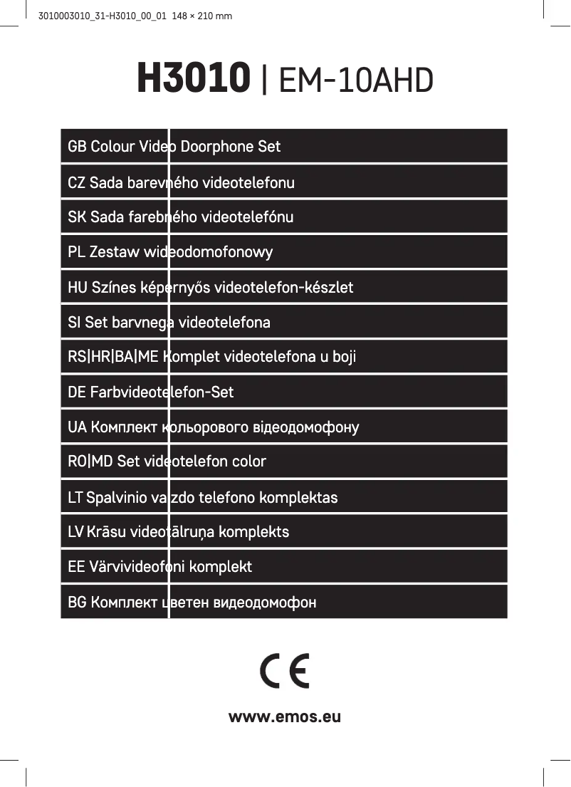 Imagen de la primera página del manual del dispositivo H3010