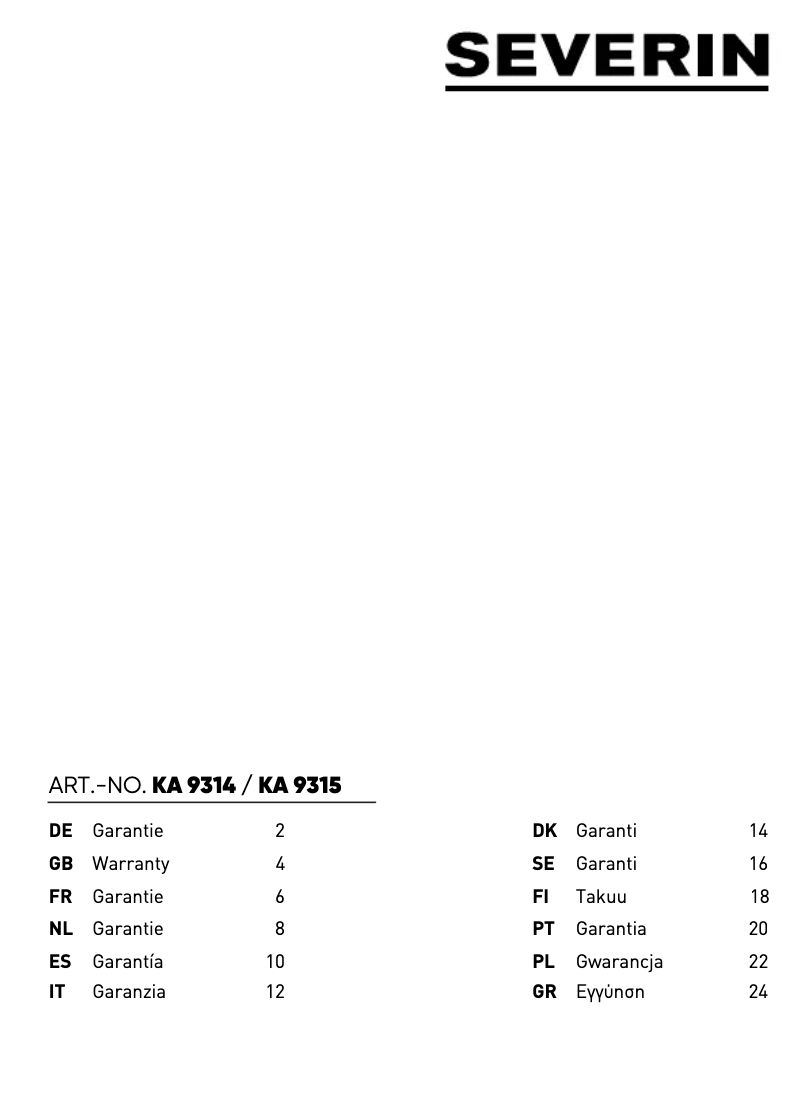 Imagen de la primera página del manual del dispositivo KA 9314