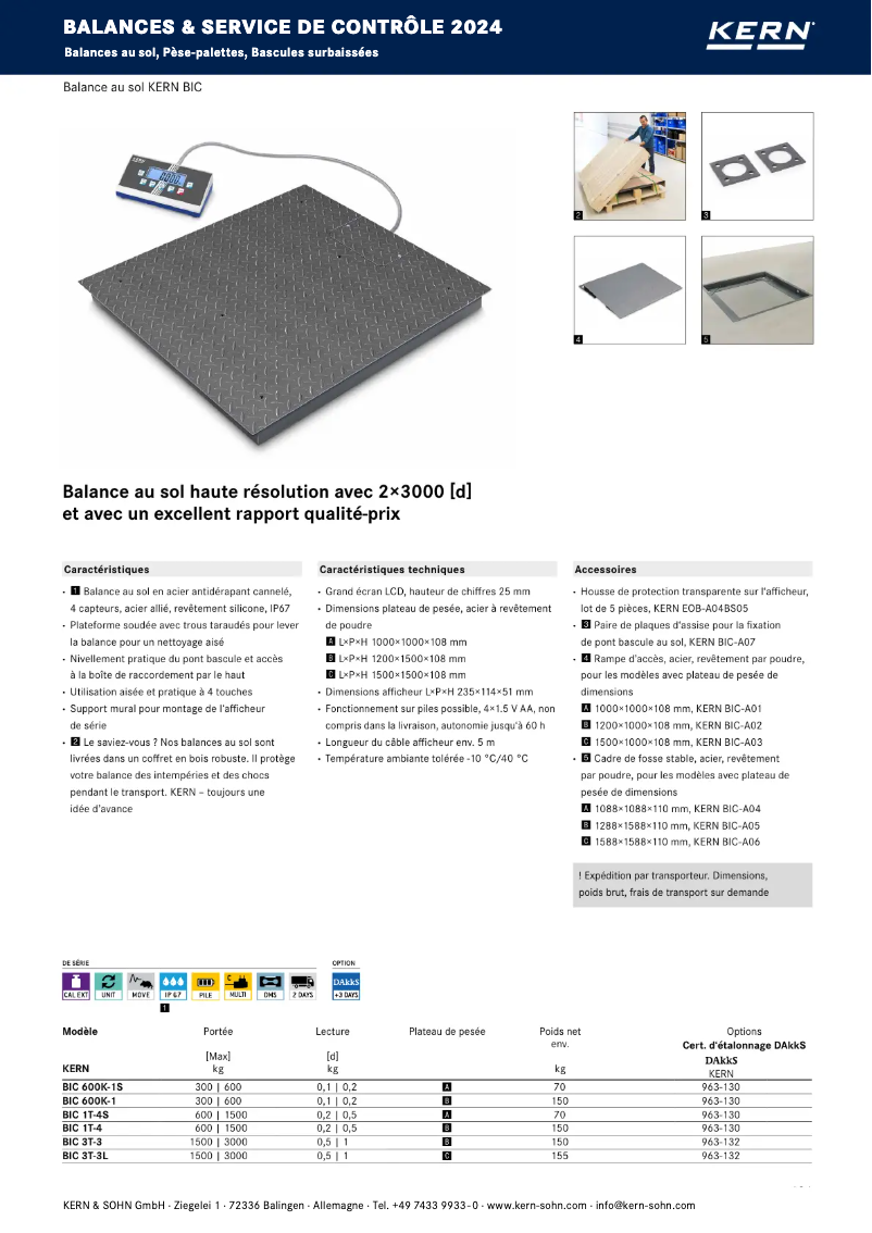 Página 1 del manual Folleto Kern BIC 3T-3L