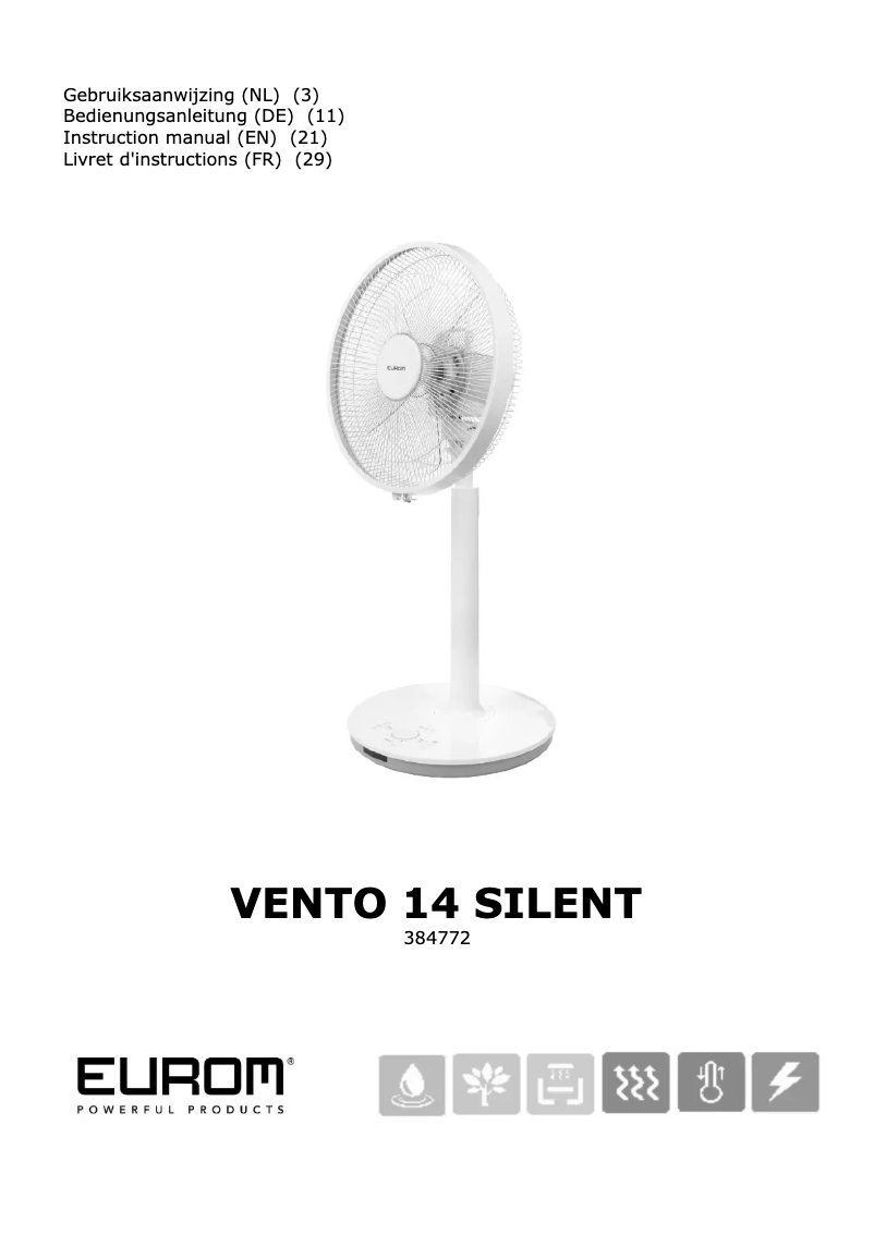 Imagen de la primera página del manual del dispositivo Vento 14DC Silent