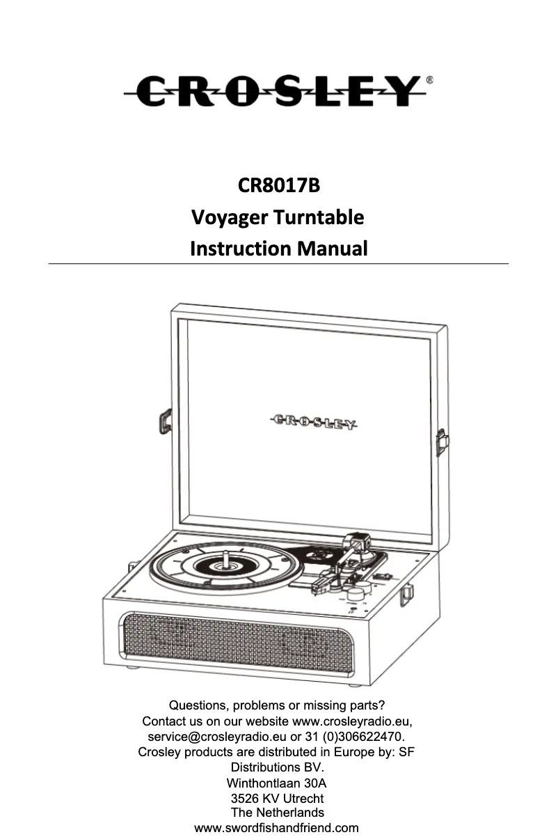 Imagen de la primera página del manual del dispositivo Voyager CR8017B