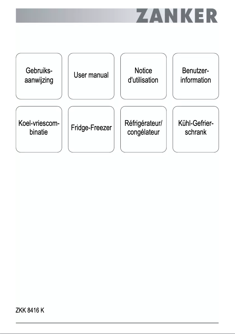 Página 1 del manual Manual de usuario Zanker ZKK 8416 K